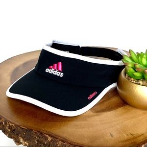 Adidas Climacool Adizero Visor Cap Hat Womens Black Pink White Adjustable